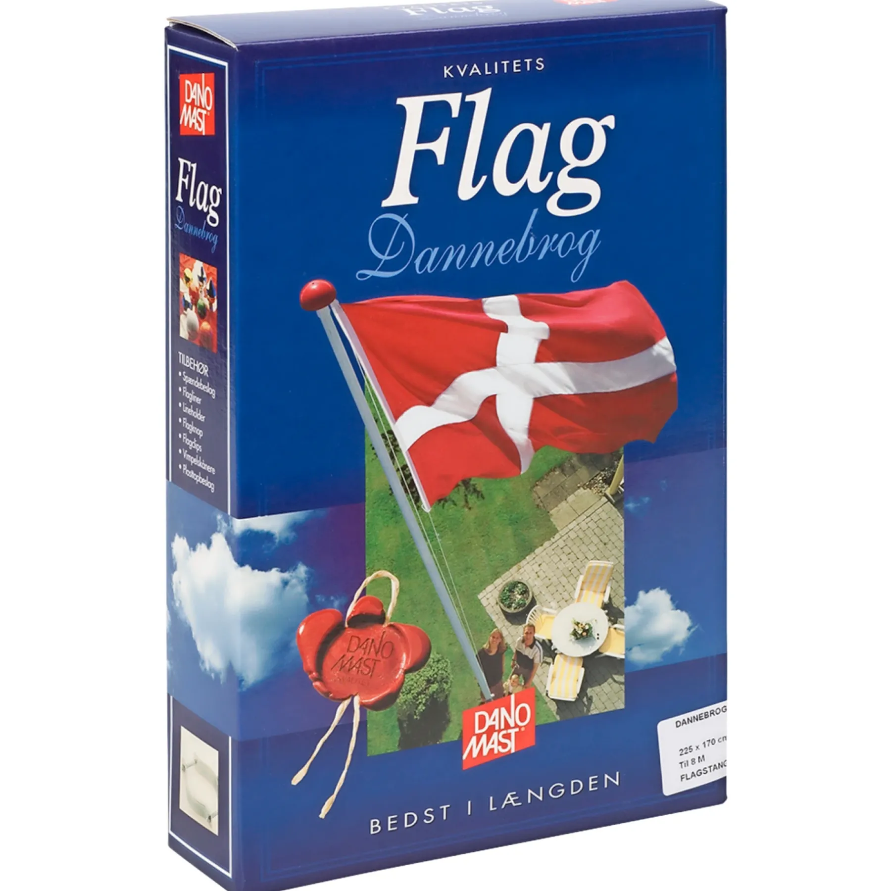 New Dano mast T/8 M DANNEBROGSFLAG 225 X 170 CM