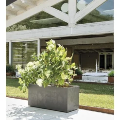 Clearance Deroma MILLENIUM 208-611 PLANTEKASSE PLASTIK ANTRACITGRÅ L99 CM