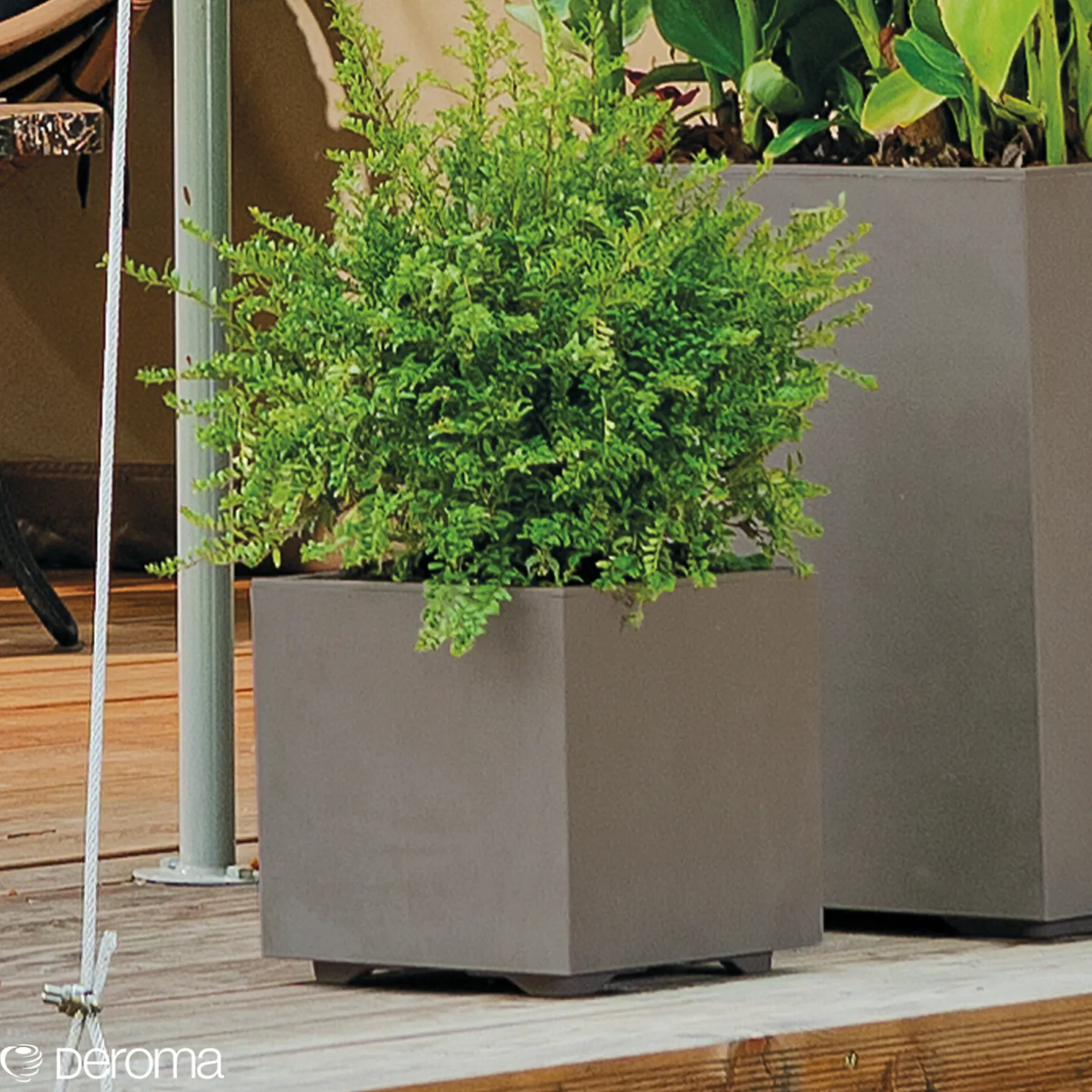 Sale Deroma MILLENIUM 208-622 PLANTEKASSE PLASTIK SANDSTEN 39X39X39 CM