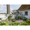 Halls QUBE+ 88 DRIVHUS 3 MM HÆRDET GLAS HELE BANER SORT 6,6 M2