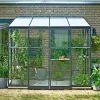Sale Halls QUBE LEAN-TO 68 VÆGDRIVHUS 3 MM HÆRDET GLAS SORT 4,7 M2