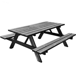 Discount Hortus 801-056PC BORDBÆNKESÆT SORT