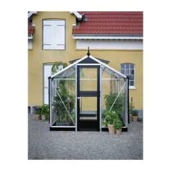 Clearance Juliana COMPACT EKSKL. SOKKEL DRIVHUS 3 MM HÆRDET GLAS HELE BANER ALU 8,2 M2