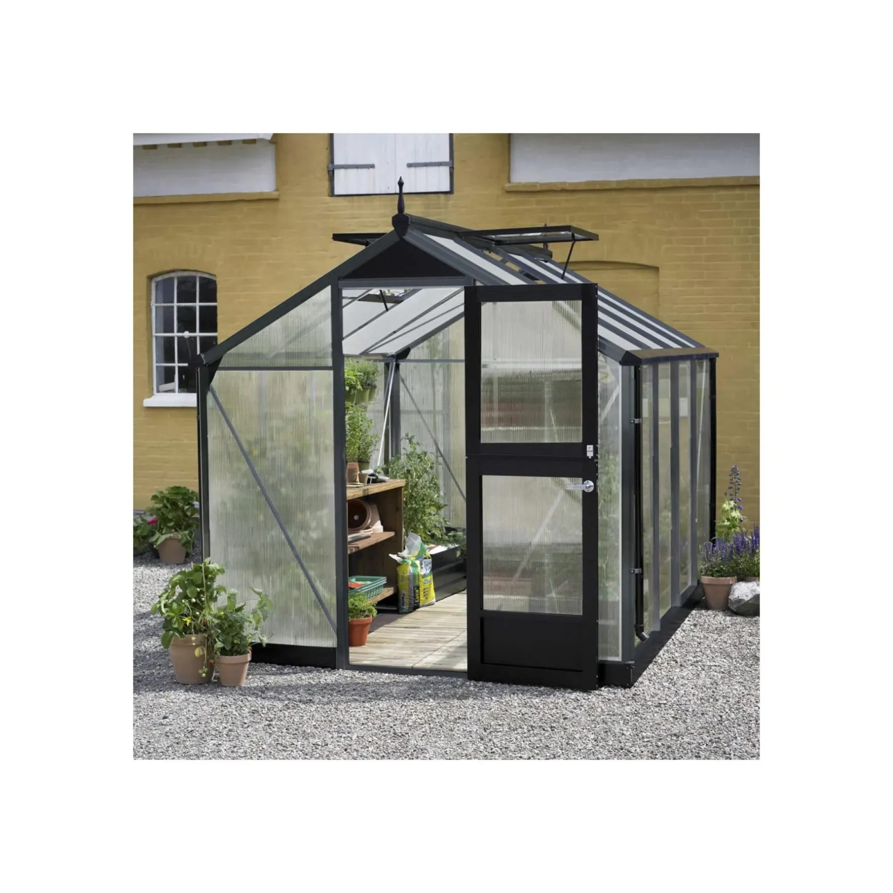 Best Juliana COMPACT EKSKL. SOKKEL DRIVHUS 10 MM POLY ANTRACIT 6,6 M2