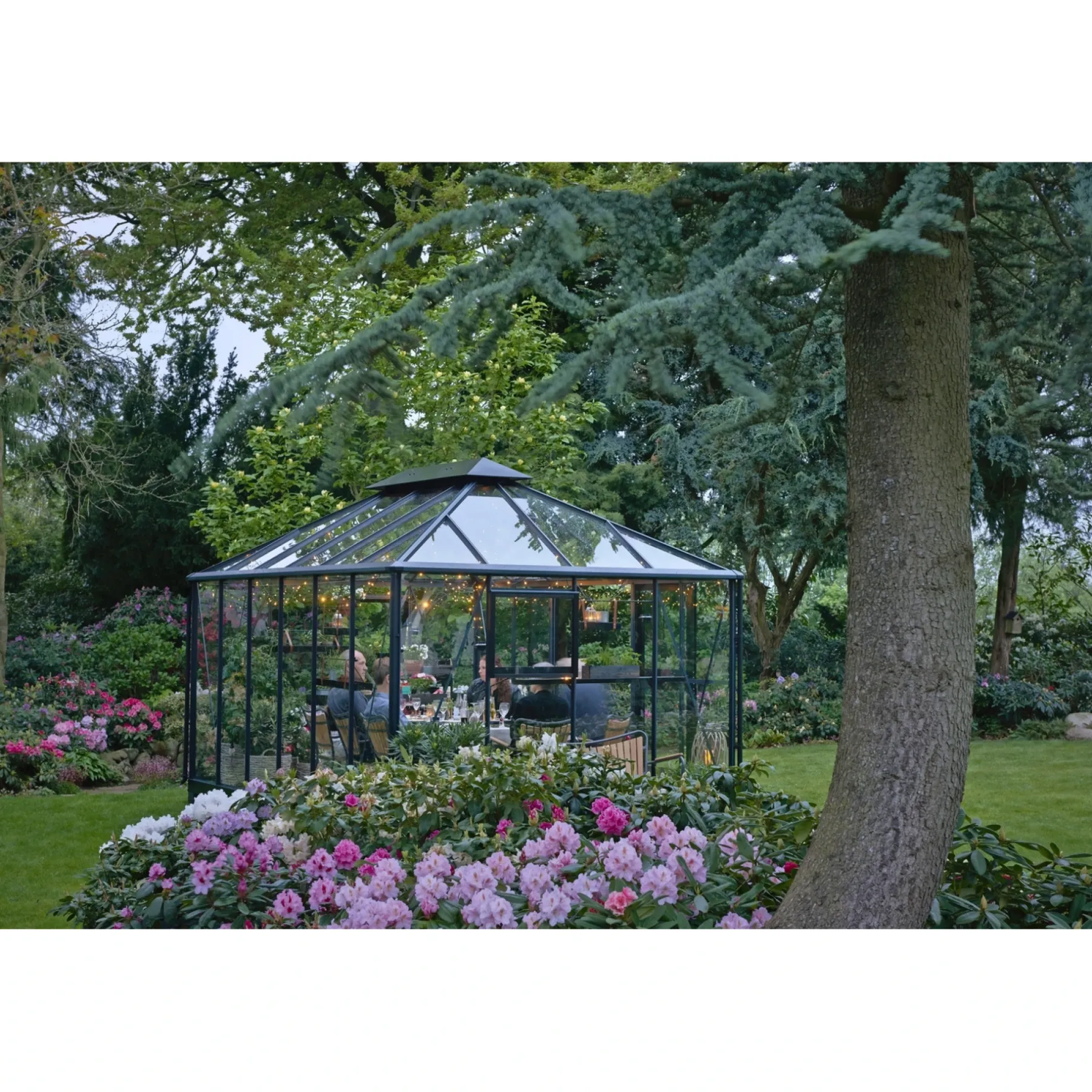 Discount Juliana GRAND OASE ORANGERI 3 MM HÆRDET GLAS HELE BANER ANTRACIT 13 M²