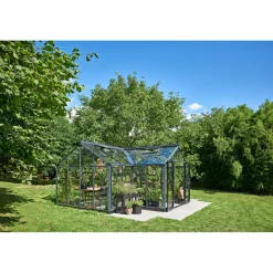 Best Juliana ORANGERI DRIVHUS 3 MM HÆRDET GLAS HELE BANER ANTRACIT 21,5 M2