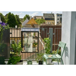 Clearance Juliana URBAN BALCONY VÆGDRIVHUS 4 MM HÆRDET GLAS HELE BANER SORT 0,16 M²