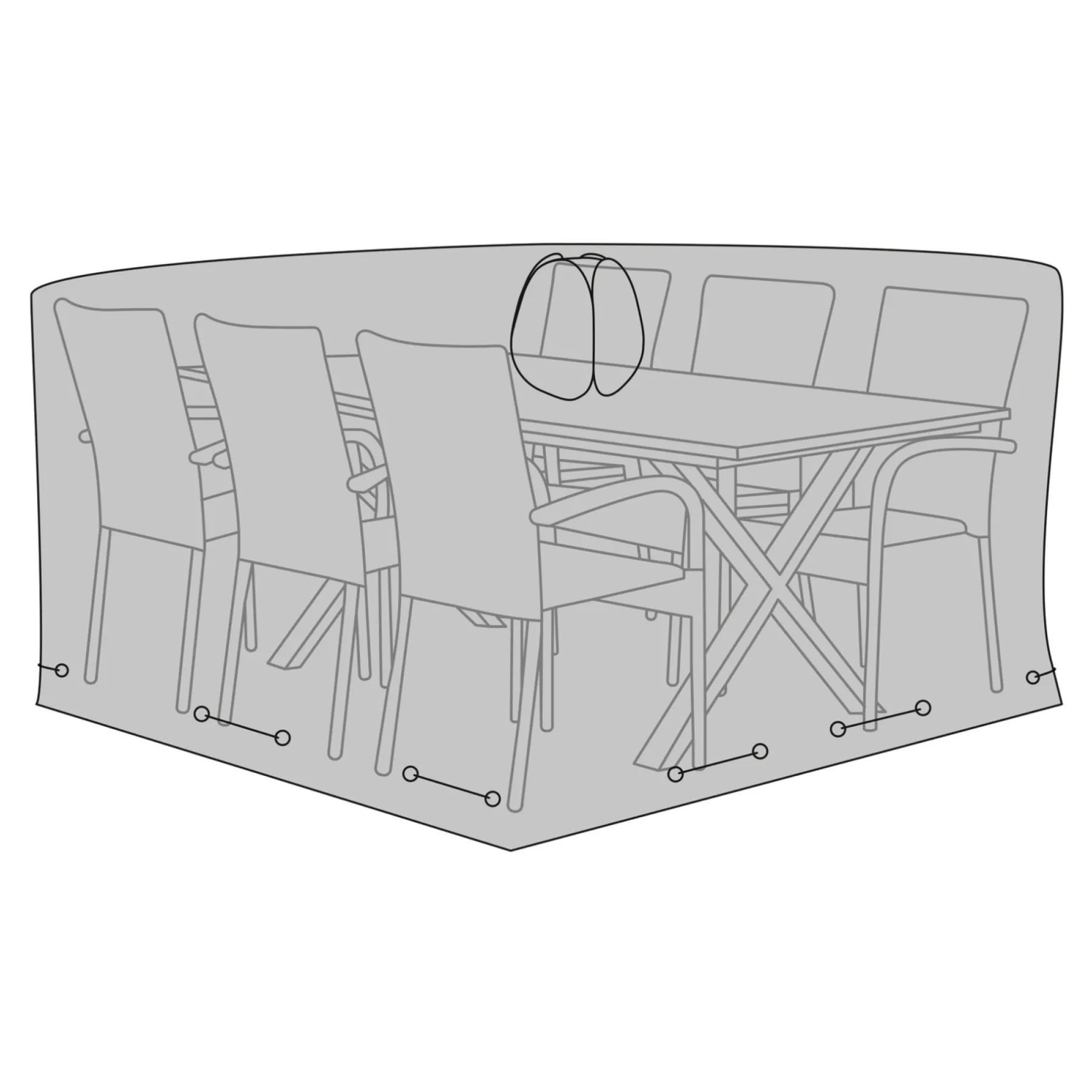Clearance Outrium BORD+6 STOLE OVERTRÆK SORT