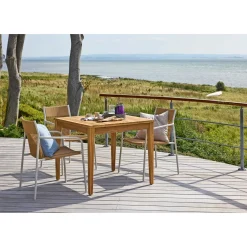 Sale Outrium GILI/CATANIA MED 4 STOLE HAVEMØBELSÆT TEAK/GRÅBEIGE