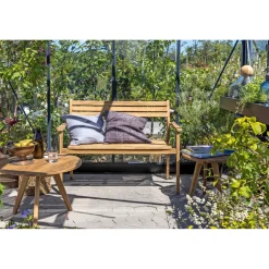 Best Outrium GILI MED RYGLÆN HAVEBÆNK TEAK 120 CM