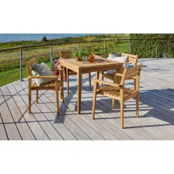 Best Outrium GILI MED 4 STOLE HAVEMØBELSÆT TEAK