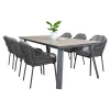 Sale Outrium LEROS/PALMA BORD + 6 STOLE HAVEMØBELSÆT GRÅ