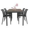 Discount Outrium PISA/MURCIA BORD + 4 STOLE HAVESÆT SORT