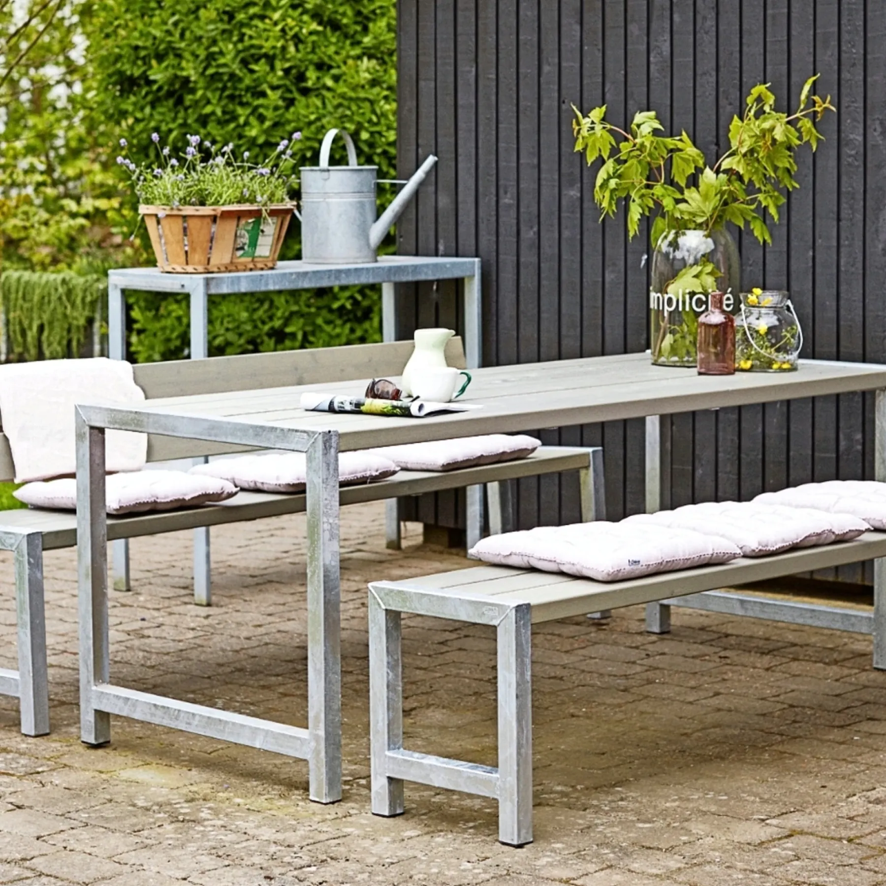 Sale Plus PLANKEBÆNK GRÅBRUN 176 CM