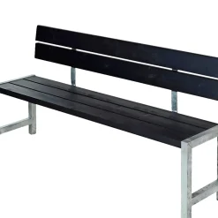 Clearance Plus PLANKEBÆNK SORT 176 CM