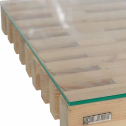 Clearance Plus TRALLEMØBLER HÆRDET 6 MM GLASPLADE M/POLERET KANT KLAR GENBRUGSGUMMI
