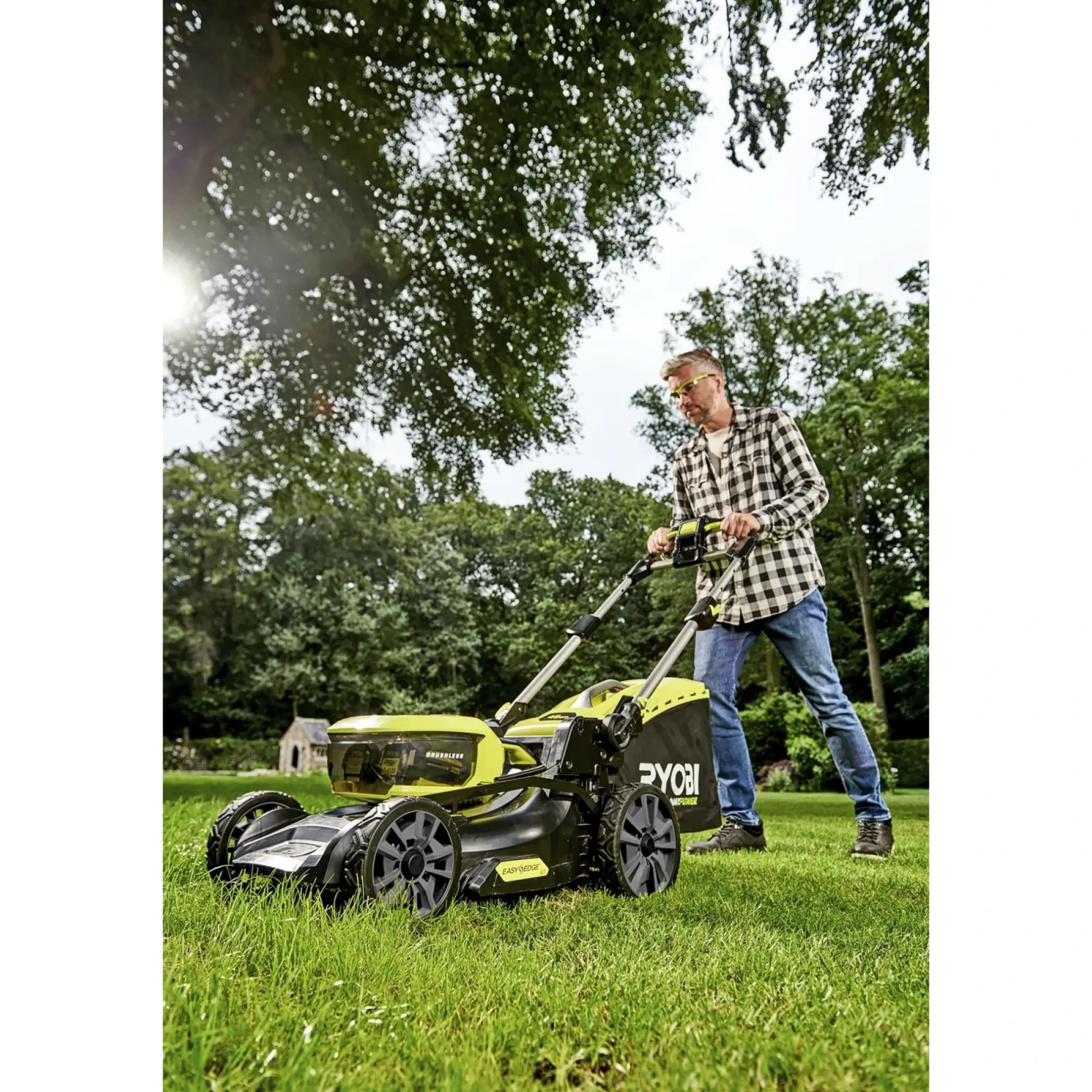 Online Ryobi MAX POWER RY36LMX46A-240 PLÆNEKLIPPER AKKU 36V MED BATTERI OG LADER