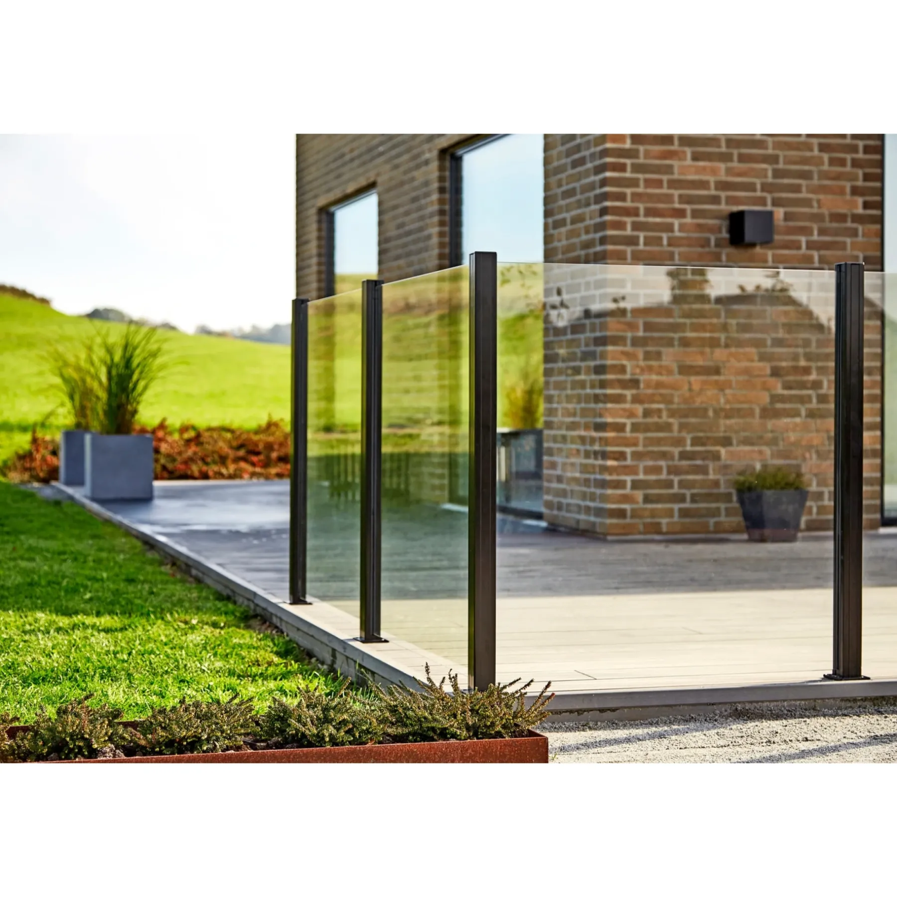 Sale Skagen SYSTEMHEGN HEGNSMODUL KLAR GLAS 86.80 X 92 X 0.60 X 0.60 CM