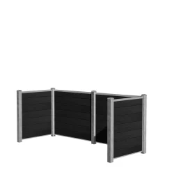 Best Wimex GLYNGØRE SUPERB 3 SPANDE RENOVATIONSSKJUL SORT KOMPOSIT/GALVANISERET STÅL